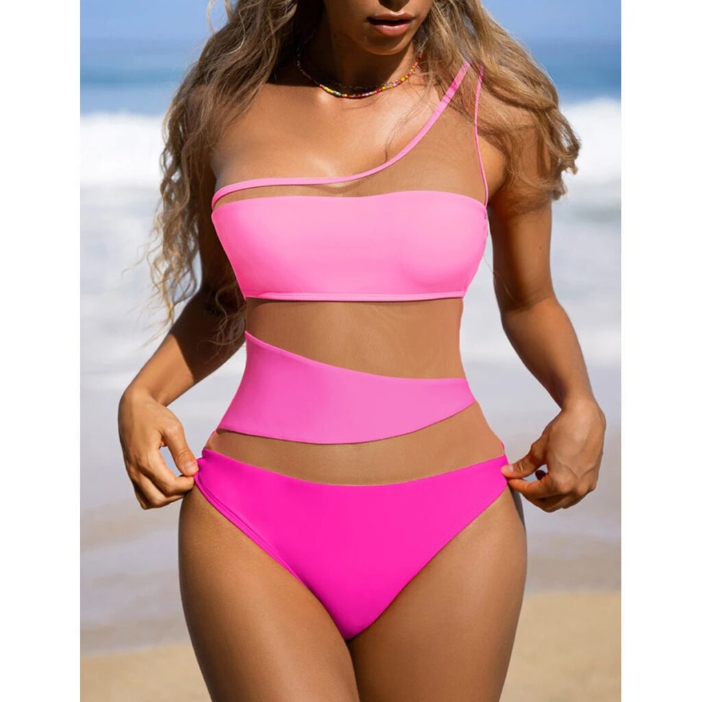 Exclusivo Traje de Baño Fuxia y Rosa