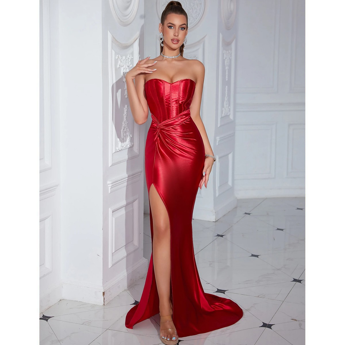 Exclusivo Vestido Rojo Princesa - Imagen 8