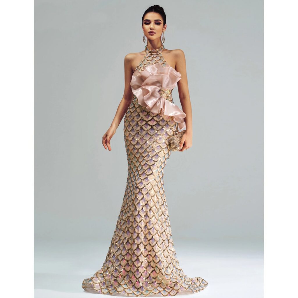 Exclusivo Vestido Largo Dorado