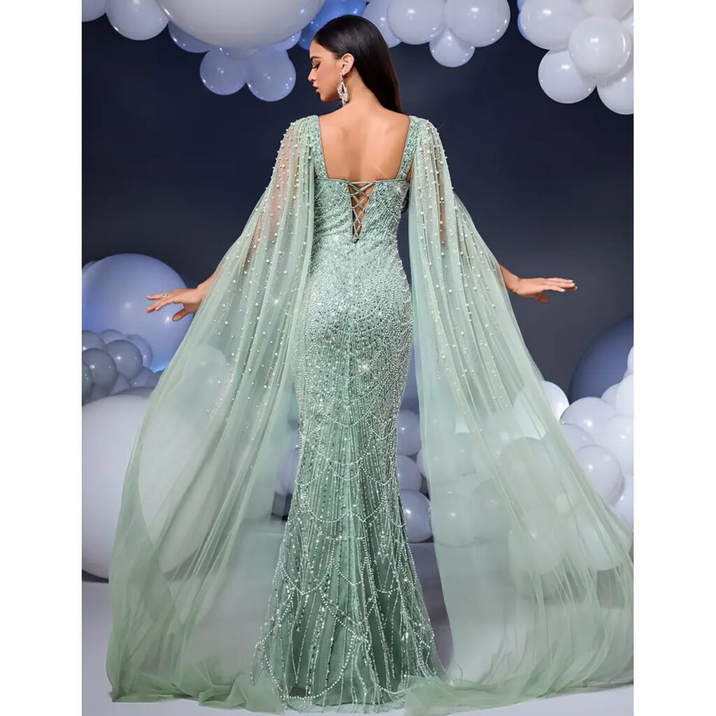 Exclusivo Vestido Verde de Lentejuelas