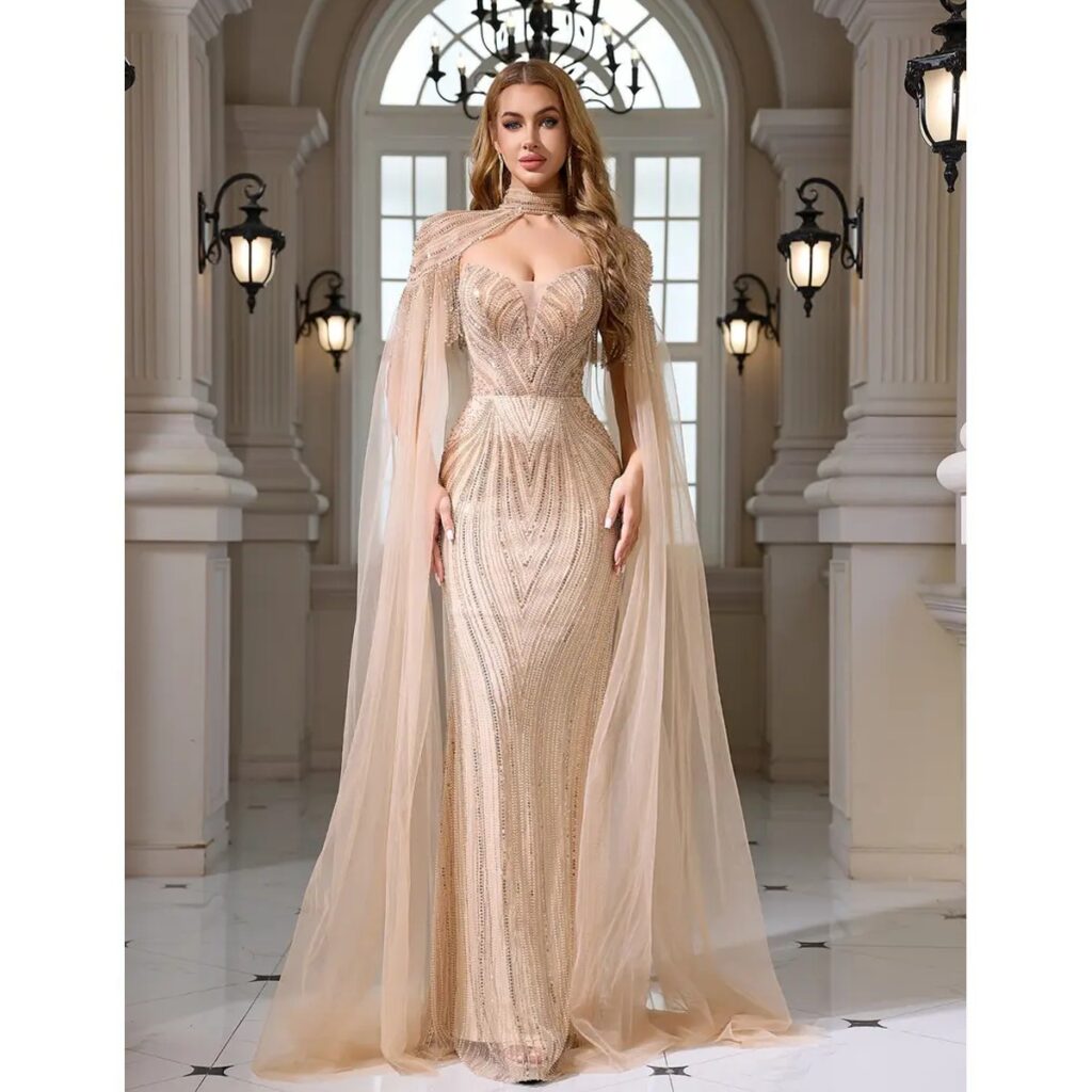 Exclusivo Vestido Dorado de Lentejuelas