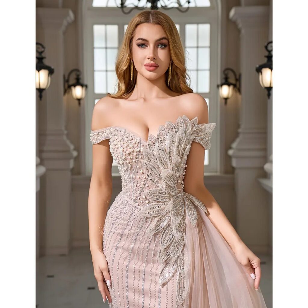 Exclusivo Vestido Nude de Lentejuelas