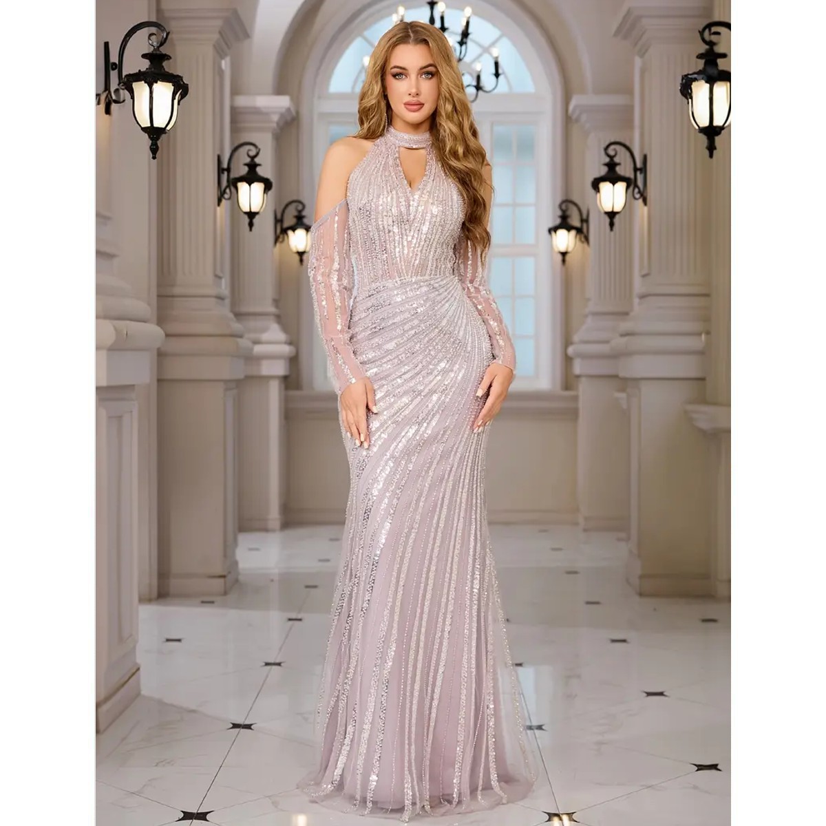 Exclusivo Vestido Nude - Imagen 5