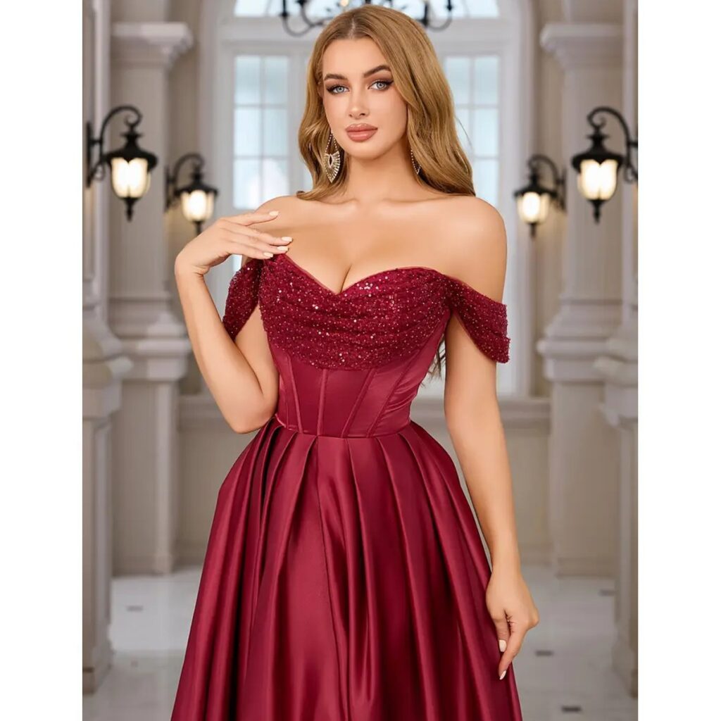 Exclusivo Vestido Rojo de Lentejuelas
