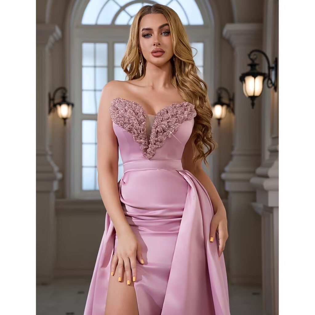 Exclusivo Vestido Rosa de Lentejuelas