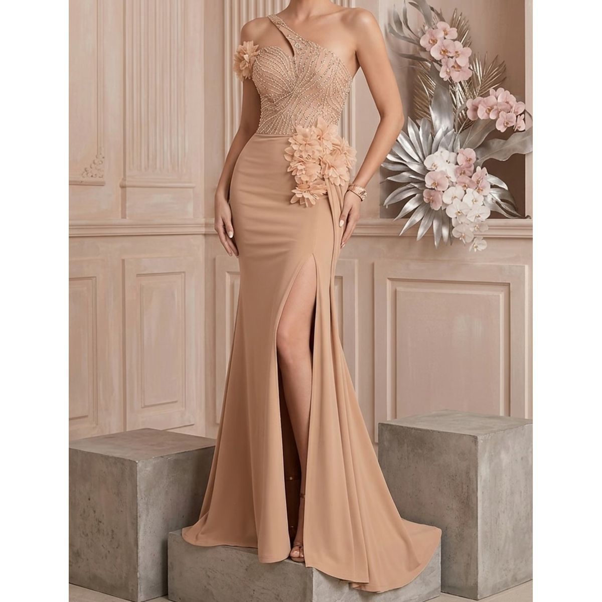 Exclusivo Vestido Dorado de Lentejuelas - Imagen 3