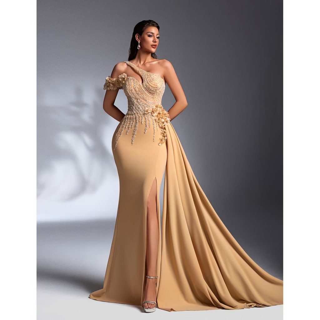 Exclusivo Vestido Dorado de Lentejuelas